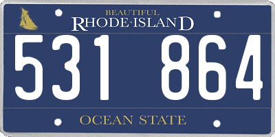 RI license plate 531864