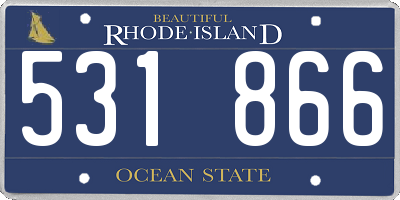 RI license plate 531866