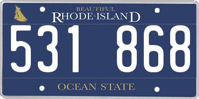 RI license plate 531868