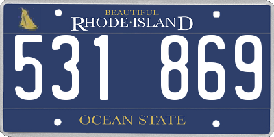 RI license plate 531869