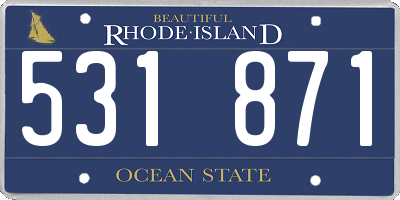 RI license plate 531871