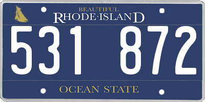 RI license plate 531872