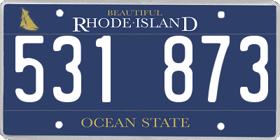 RI license plate 531873