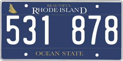 RI license plate 531878