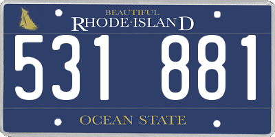 RI license plate 531881