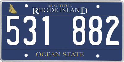 RI license plate 531882