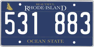 RI license plate 531883