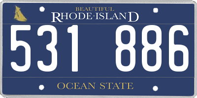 RI license plate 531886