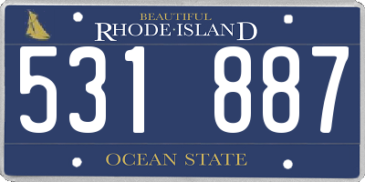 RI license plate 531887