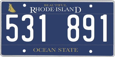 RI license plate 531891