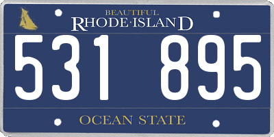 RI license plate 531895