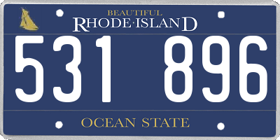 RI license plate 531896