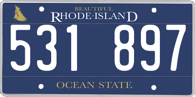 RI license plate 531897