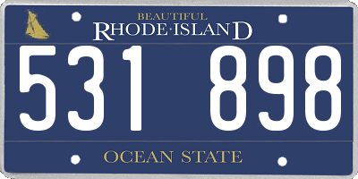RI license plate 531898