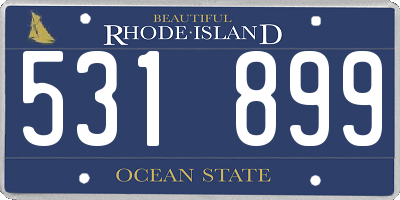 RI license plate 531899