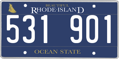 RI license plate 531901