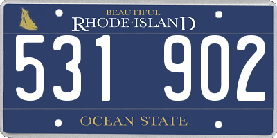 RI license plate 531902