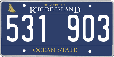 RI license plate 531903
