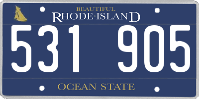 RI license plate 531905