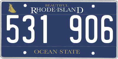 RI license plate 531906