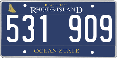 RI license plate 531909