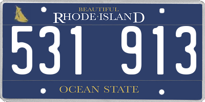 RI license plate 531913