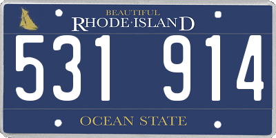 RI license plate 531914