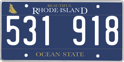 RI license plate 531918
