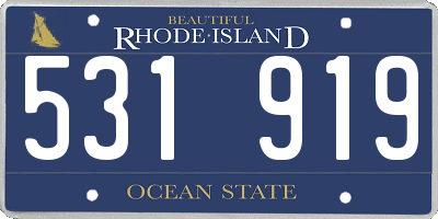 RI license plate 531919
