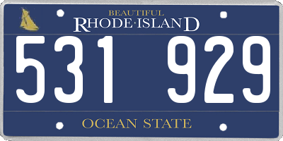 RI license plate 531929