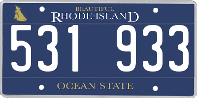 RI license plate 531933