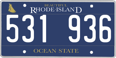 RI license plate 531936