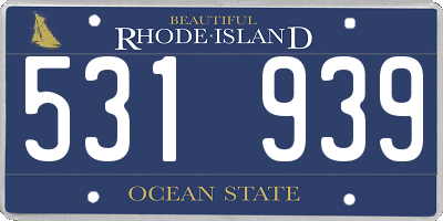 RI license plate 531939