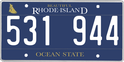 RI license plate 531944