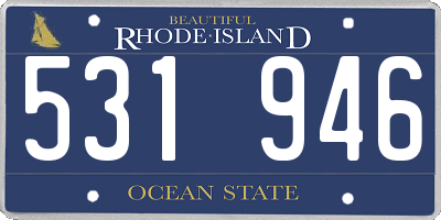 RI license plate 531946