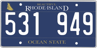 RI license plate 531949