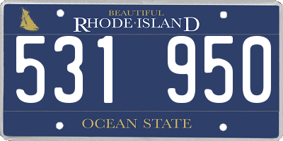 RI license plate 531950