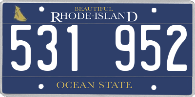 RI license plate 531952
