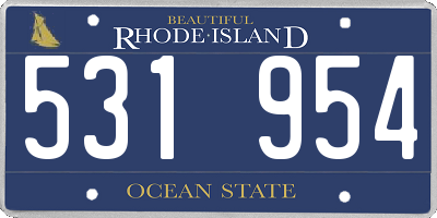 RI license plate 531954