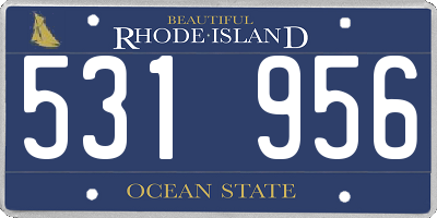 RI license plate 531956