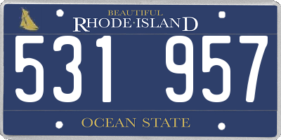 RI license plate 531957