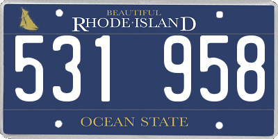 RI license plate 531958