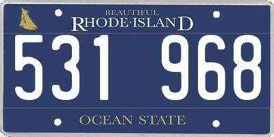 RI license plate 531968