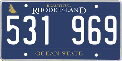RI license plate 531969