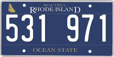 RI license plate 531971