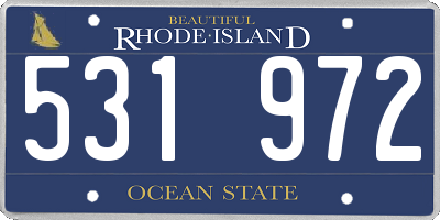 RI license plate 531972