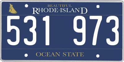 RI license plate 531973