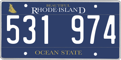 RI license plate 531974