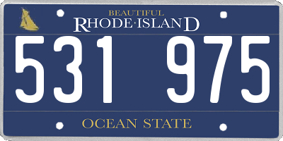 RI license plate 531975