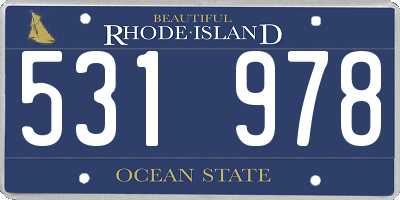 RI license plate 531978